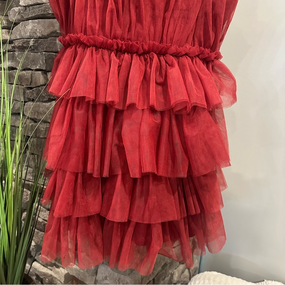 Molly Green Maroon / Burgundy Semi Formal Dress Size Large - Picture 9 of 10